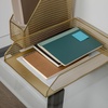 image:imageMartha Stewart Ryder Gold Mesh Metal 6 Piece Set Desktop Organizers and Accessories Holds Files Magazines Letters Pens Sticky Notes and Business Cards