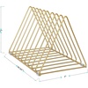 image:imageMartha Stewart Ryder Gold Mesh Metal 9 Slot Triangle Magazine File Holder Desktop Organizer Sorter