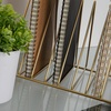 image:imageMartha Stewart Ryder Gold Mesh Metal 9 Slot Triangle Magazine File Holder Desktop Organizer Sorter