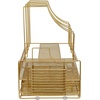 image:imageMartha Stewart Ryder Gold Mesh Metal Large Desktop Organizer With Paper File Letter Holder Organizer and Drawer