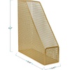 image:imageMartha Stewart Ryder Gold Mesh Metal Single Slot Magazine File Holder Desktop Organizer 975 x 375 x 115