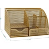 image:imageMartha Stewart Ryder Gold Mesh Metal Small Desktop Organizer for Office Accessories Notebooks Pen Holder and Drawer