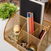 image:imageMartha Stewart Ryder Gold Mesh Metal Small Desktop Organizer for Office Accessories Notebooks Pen Holder and Drawer