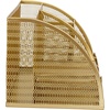 image:imageMartha Stewart Ryder Gold Mesh Metal Small Desktop Organizer for Office Accessories Notebooks Pen Holder and Drawer