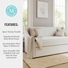 image:imageMartha Stewart Simone Twin Size Trundle Bed Upholstered Daybed with PullOut Trundle SpaceSaving Design Sturdy Wood Frame No Box Spring Required OffWhite