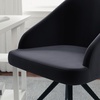 image:imageMartha Stewart Sora Stationary Swivel Task Chair with Sloped Arms for Home Office in Gray Velvet with Oil Rubbed Bronze FrameGray VelvetOil Rubbed Bronze