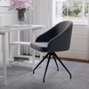 image:imageMartha Stewart Sora Stationary Swivel Task Chair with Sloped Arms for Home Office in Gray Velvet with Oil Rubbed Bronze FrameGray VelvetOil Rubbed Bronze