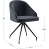 image:imageMartha Stewart Sora Stationary Swivel Task Chair with Sloped Arms for Home Office in Gray Velvet with Oil Rubbed Bronze FrameGray VelvetOil Rubbed Bronze