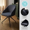 image:imageMartha Stewart Sora Stationary Swivel Task Chair with Sloped Arms for Home Office in Gray Velvet with Oil Rubbed Bronze FrameGray VelvetOil Rubbed Bronze