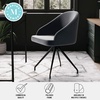 image:imageMartha Stewart Sora Stationary Swivel Task Chair with Sloped Arms for Home Office in Gray Velvet with Oil Rubbed Bronze FrameGray VelvetOil Rubbed Bronze