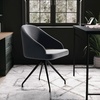 image:imageMartha Stewart Sora Stationary Swivel Task Chair with Sloped Arms for Home Office in Gray Velvet with Oil Rubbed Bronze FrameGray VelvetOil Rubbed Bronze