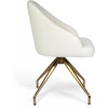 image:imageMartha Stewart Sora Stationary Swivel Task Chair with Sloped Arms for Home Office in Gray Velvet with Oil Rubbed Bronze FrameOff White BouclePolished Brass Frame