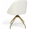 image:imageMartha Stewart Sora Stationary Swivel Task Chair with Sloped Arms for Home Office in Gray Velvet with Oil Rubbed Bronze FrameOff White BouclePolished Brass Frame