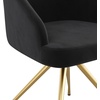 image:imageMartha Stewart Sora Stationary Swivel Task Chair with Sloped Arms for Home Office in White Boucle with Oil Rubbed Bronze FrameBlack VelvetPolished Nickel