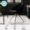 image:imageMartha Stewart Sora Stationary Swivel Task Chair with Sloped Arms for Home Office in White Boucle with Oil Rubbed Bronze FrameBlack VelvetPolished Nickel