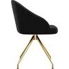 image:imageMartha Stewart Sora Stationary Swivel Task Chair with Sloped Arms for Home Office in White Boucle with Oil Rubbed Bronze FrameBlack VelvetPolished Nickel
