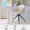 image:imageMartha Stewart Sora Stationary Swivel Task Chair with Sloped Arms for Home Office in White Boucle with Oil Rubbed Bronze FrameWhite BoucleOil Rubbed Bronze