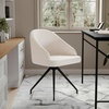 image:imageMartha Stewart Sora Stationary Swivel Task Chair with Sloped Arms for Home Office in White Boucle with Oil Rubbed Bronze FrameWhite BoucleOil Rubbed Bronze