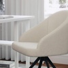 image:imageMartha Stewart Sora Stationary Swivel Task Chair with Sloped Arms for Home Office in White Boucle with Oil Rubbed Bronze FrameWhite BoucleOil Rubbed Bronze