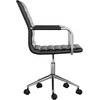 image:imageMartha Stewart Taytum Swivel Task Chair with Armrests for Home Office in Black Faux Leather with Polished Nickel FrameBlack Faux LeatherPolished Nickel