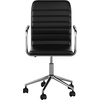 image:imageMartha Stewart Taytum Swivel Task Chair with Armrests for Home Office in Black Faux Leather with Polished Nickel FrameBlack Faux LeatherPolished Nickel