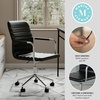 image:imageMartha Stewart Taytum Swivel Task Chair with Armrests for Home Office in Black Faux Leather with Polished Nickel FrameBlack Faux LeatherPolished Nickel