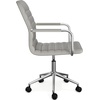 image:imageMartha Stewart Taytum Swivel Task Chair with Armrests for Home Office in Black Faux Leather with Polished Nickel FrameGray Faux LeatherPolished Nickel Frame