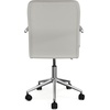 image:imageMartha Stewart Taytum Swivel Task Chair with Armrests for Home Office in Black Faux Leather with Polished Nickel FrameGray Faux LeatherPolished Nickel Frame