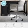 image:imageMartha Stewart Taytum Swivel Task Chair with Armrests for Home Office in Black Faux Leather with Polished Nickel FrameGray Faux LeatherPolished Nickel Frame
