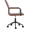 image:imageMartha Stewart Taytum Swivel Task Chair with Armrests for Home Office in Black Faux Leather with Polished Nickel FrameSaddle Brown Faux LeatherOil Rubbed Bronze