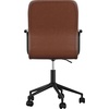 image:imageMartha Stewart Taytum Swivel Task Chair with Armrests for Home Office in Black Faux Leather with Polished Nickel FrameSaddle Brown Faux LeatherOil Rubbed Bronze