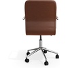 image:imageMartha Stewart Taytum Swivel Task Chair with Armrests for Home Office in Black Faux Leather with Polished Nickel FrameSaddle Brown Faux LeatherPolished Nickel Frame