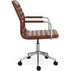 image:imageMartha Stewart Taytum Swivel Task Chair with Armrests for Home Office in Black Faux Leather with Polished Nickel FrameSaddle Brown Faux LeatherPolished Nickel Frame