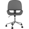 image:imageMartha Stewart Tyla Armless Swivel Task Chair for Home Office in White Faux Leather with Polished Brass FrameGray Faux LeatherPolished Nickel