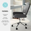 image:imageMartha Stewart Tyla Armless Swivel Task Chair for Home Office in White Faux Leather with Polished Brass FrameGray Faux LeatherPolished Nickel