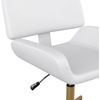 image:imageMartha Stewart Tyla Armless Swivel Task Chair for Home Office in White Faux Leather with Polished Brass FrameWhite Faux LeatherPolished Brass