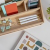 image:imageMartha Stewart Weston Stackable Wooden Storage Boxes with Pullout Drawers Paulownia Wood Storage Organizers 3 Pack Light NaturalLight Natural