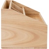 image:imageMartha Stewart Weston Wooden Desktop Organizer with Open Lower Storage Compartment Paulownia Wood Multipurpose Storage Caddy Light NaturalLight Natural