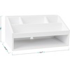 image:imageMartha Stewart Weston Wooden Desktop Organizer with Open Lower Storage Compartment Paulownia Wood Multipurpose Storage Caddy Light NaturalWhite