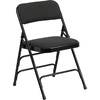 image:imageFlash Furniture 2 Pack HERCULES Series Curved Triple Braced amp Double Hinged Brown Patterned Fabric Metal Folding ChairBlack Patterned