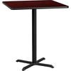 image:imageFlash Furniture 36 Square Black Laminate Table Top with 30 x 30 Bar Height Table BaseMahogany