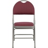 Burgundy Fabric/Gray Frame