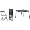 image:imageFlash Furniture 4 Plastic Folding Chairs 650lb Capacity and Folding Card Table for 4 PlayersChair Card Table