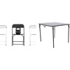 image:imageFlash Furniture 4Pack Extra Wide 650LB Capacity Folding Chairs and Gray BiFold Plastic Folding Table