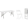 image:imageFlash Furniture 6Foot Plastic Folding Table and 4 Pack Plastic Folding Chairs 650LB Capacity