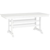 image:imageFlash Furniture Abraham Outdoor Dining Table for 6 Commercial Grade AllWeather Recycled HDPE Adirondack Style Table UV Fade Resistant 72 Rectangle GrayWhite