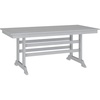 image:imageFlash Furniture Abraham Outdoor Dining Table for 6 Commercial Grade AllWeather Recycled HDPE Adirondack Style Table UV Fade Resistant 72 Rectangle GrayGrey