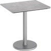image:imageFlash Furniture Acadia 30x24 Round Indoor Outdoor Dark Brown Tabletop with 18 Round Silver Base Scratch Heat amp UV Resistant Seamless TopGuard HPL Top and EdgeGray Faux ConcreteSilver Base