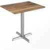 image:imageFlash Furniture Acadia 30x24 Round Indoor Outdoor Gray Faux Concrete Tabletop 22 x 22 Silver X Base Scratch Heat amp UV Resistant Seamless TopGuard Top and EdgeNaturalSilver Base