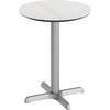 image:imageFlash Furniture Acadia 3125 Round Indoor Outdoor Gray Faux Concrete Tabletop 22 x 22 Silver X Base Scratch Heat amp UV Resistant Seamless TopGuard Top and EdgeWhite Faux MarbleSilver Base